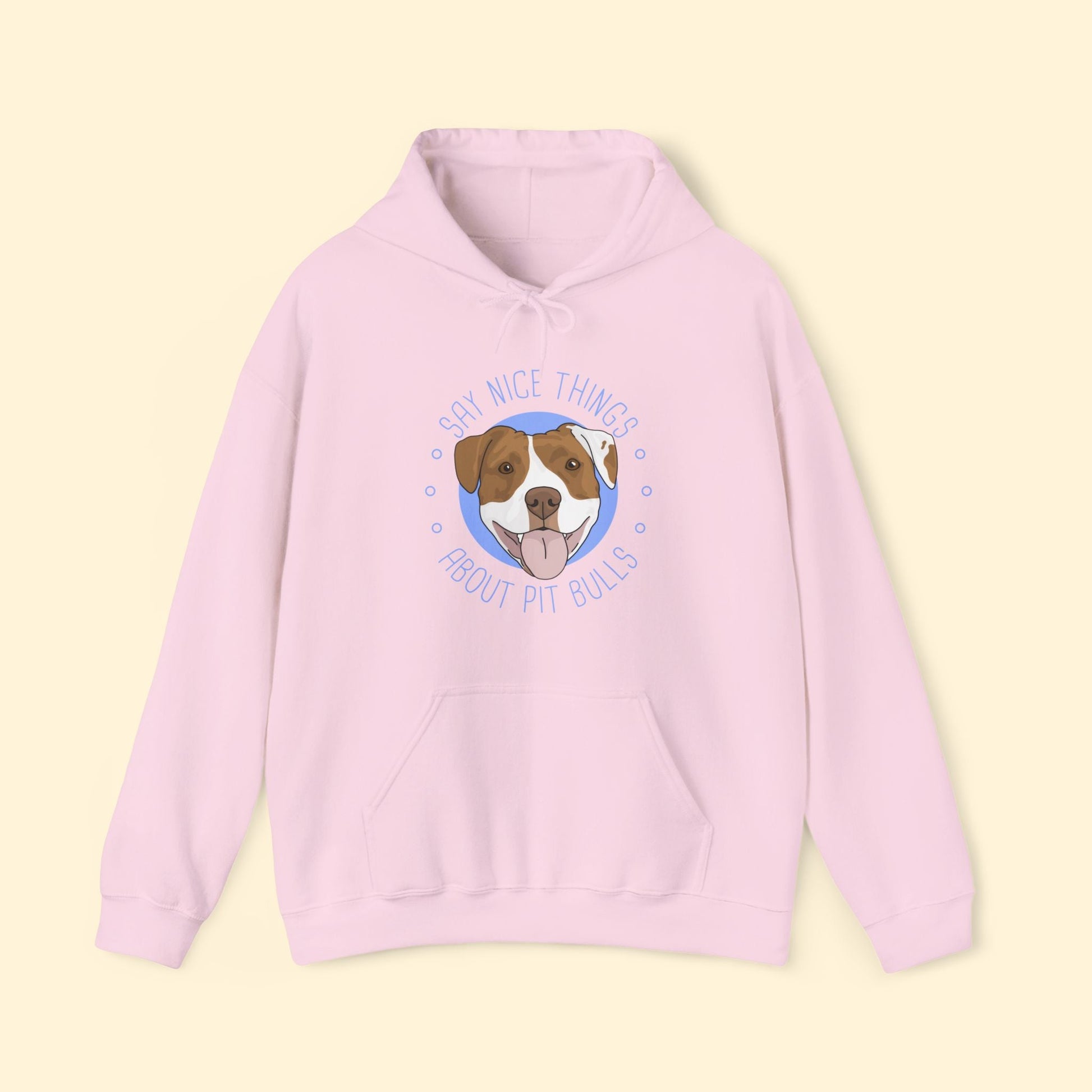 Say Nice Things About Pit Bulls | Hooded Sweatshirt - Detezi Designs - 49385723054448963061