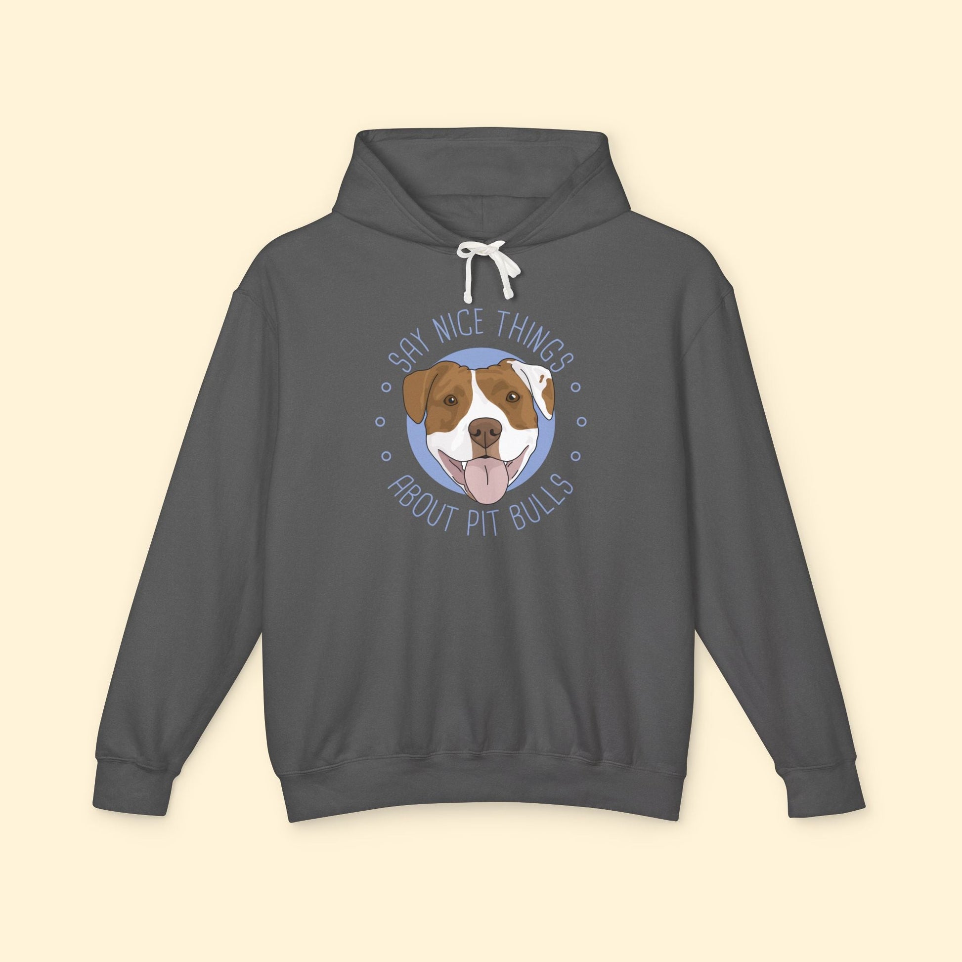 Say Nice Things About Pit Bulls | Lightweight Comfort Colors Hooded Sweatshirt - Detezi Designs - 16661744294093924912