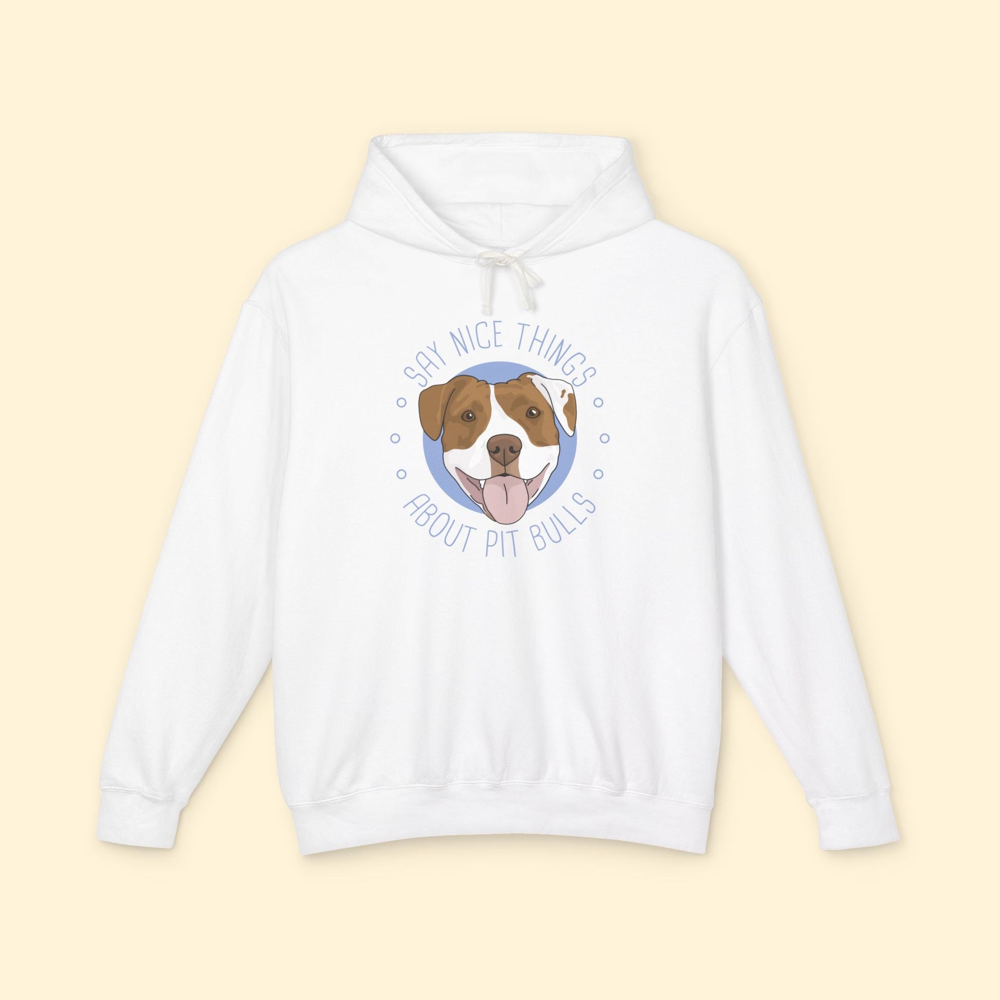 Say Nice Things About Pit Bulls | Lightweight Comfort Colors Hooded Sweatshirt - Detezi Designs - 75715005827754779892