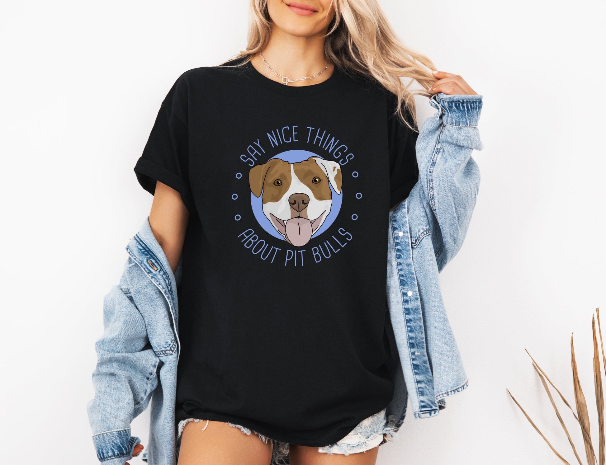 Say Nice Things About Pit Bulls | T-shirt - Detezi Designs - 21043411408080896587