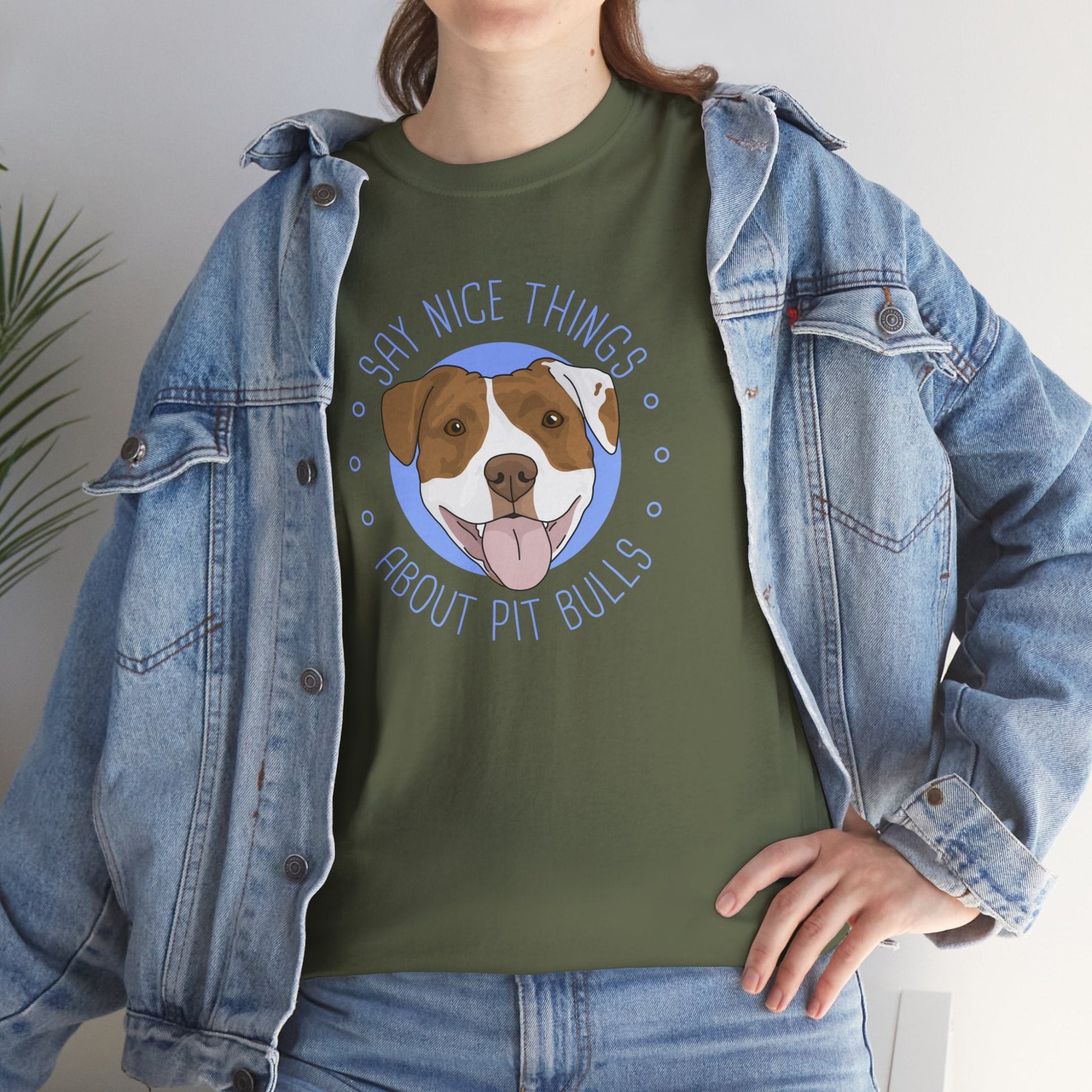 Say Nice Things About Pit Bulls | T-shirt - Detezi Designs - 21043411408080896587