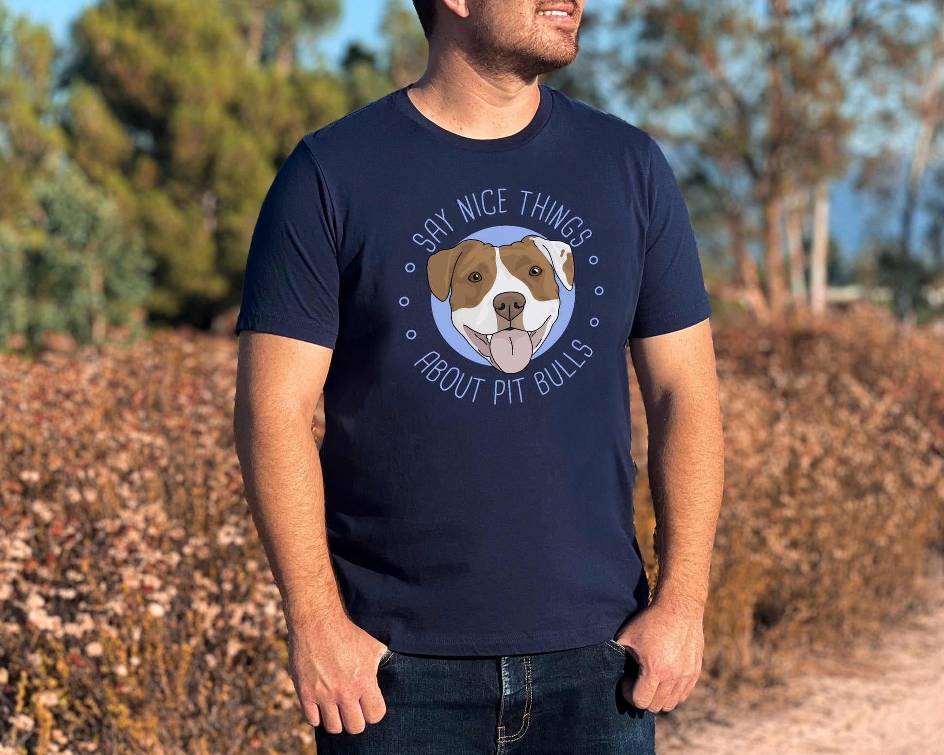 Say Nice Things About Pit Bulls | T-shirt - Detezi Designs - 21043411408080896587