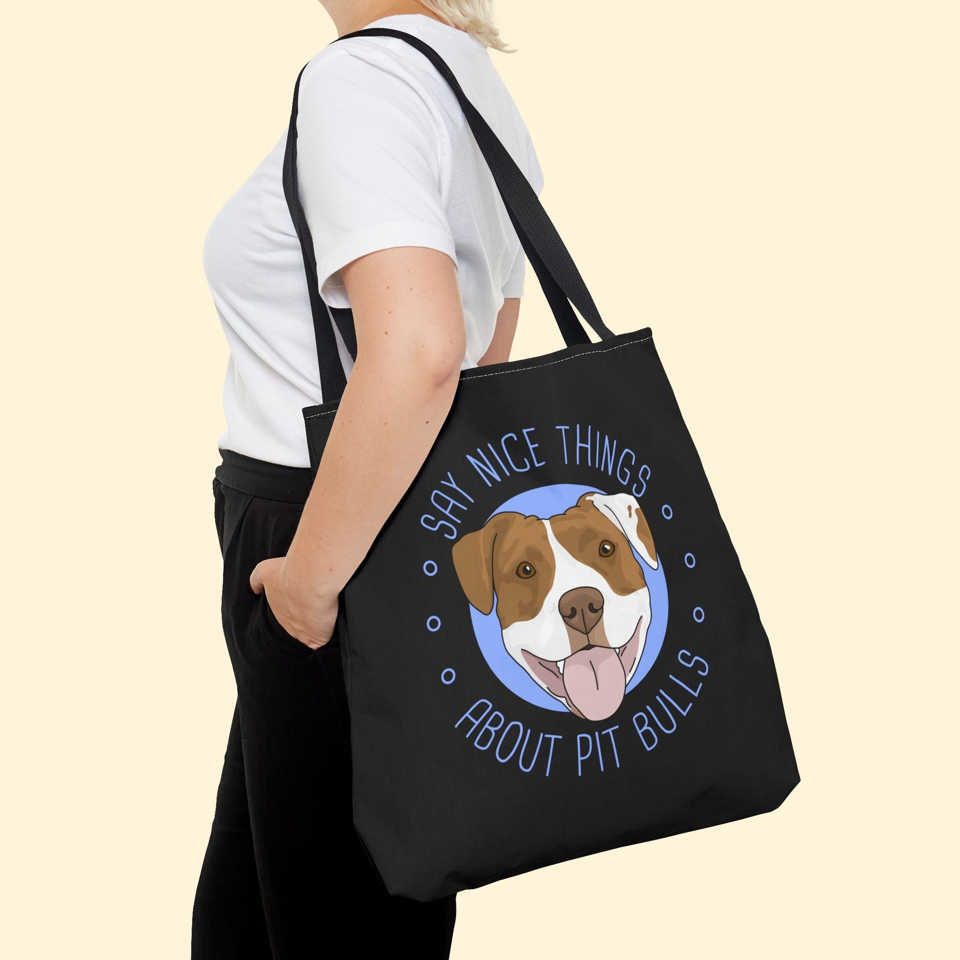 Say Nice Things About Pit Bulls | Tote Bag - Detezi Designs - 15639682507468457730