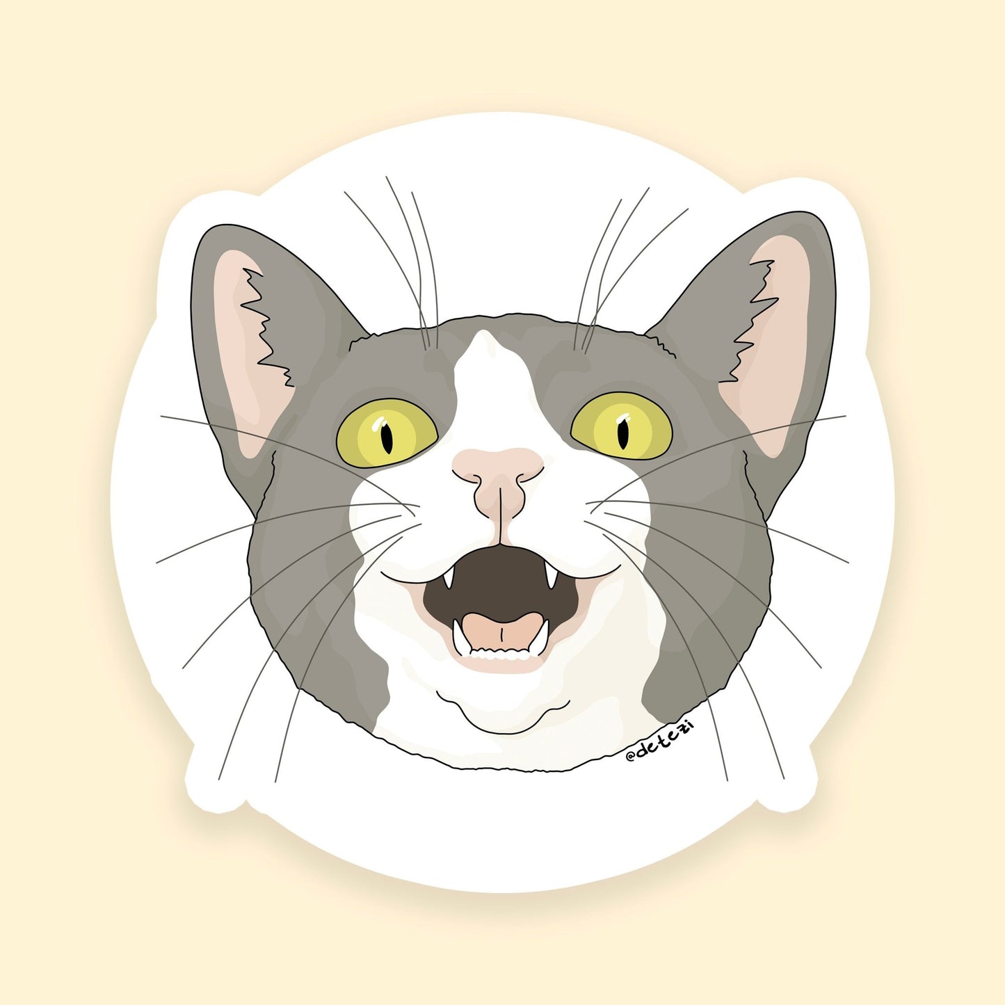 SCREAM | 3" Vinyl Sticker - Detezi Designs - 