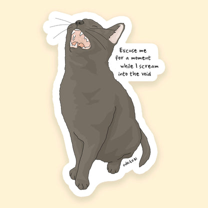 Scream into the Void | 4" Vinyl Sticker - Detezi Designs - 