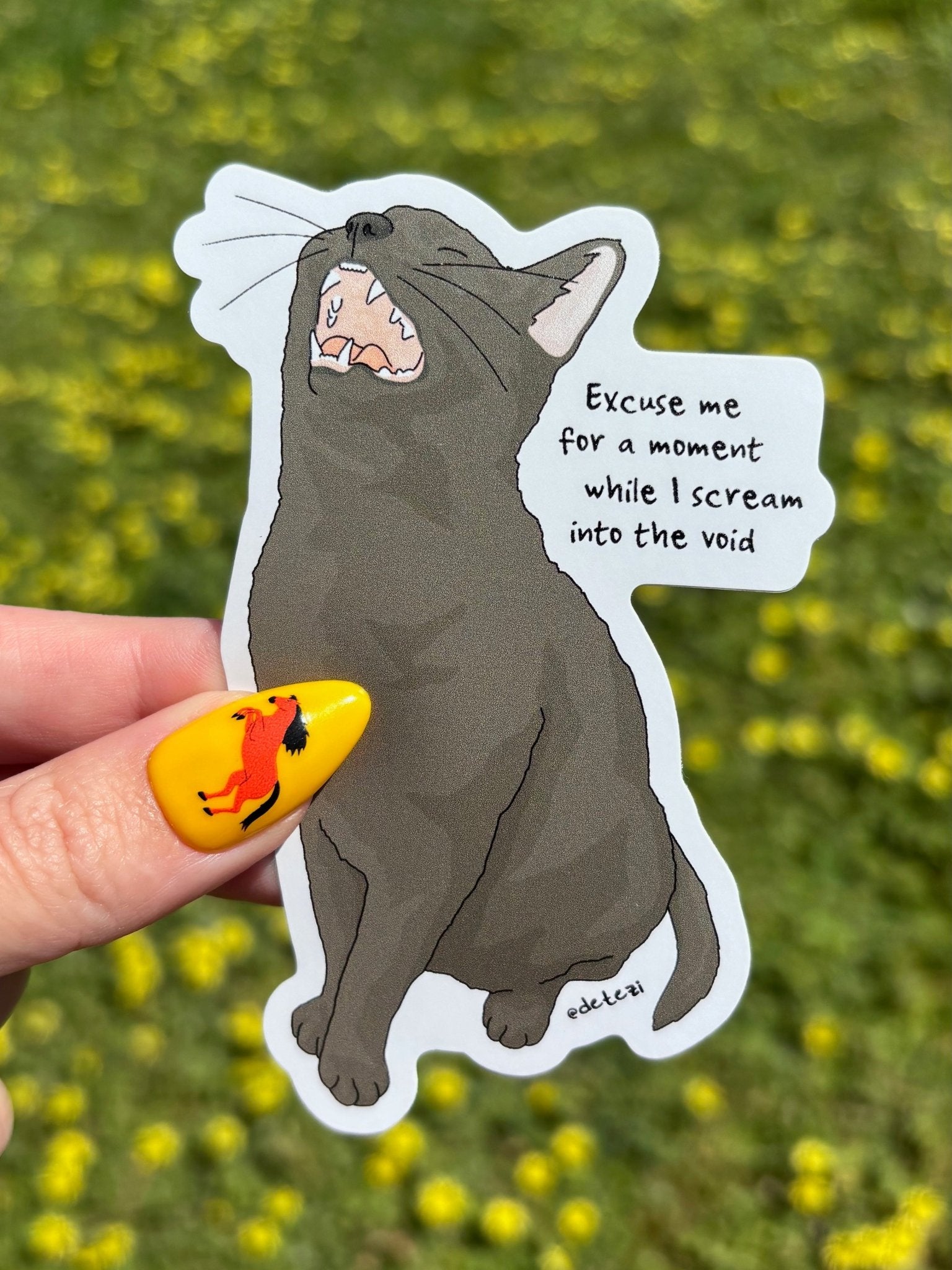 Scream into the Void | 4" Vinyl Sticker - Detezi Designs - 