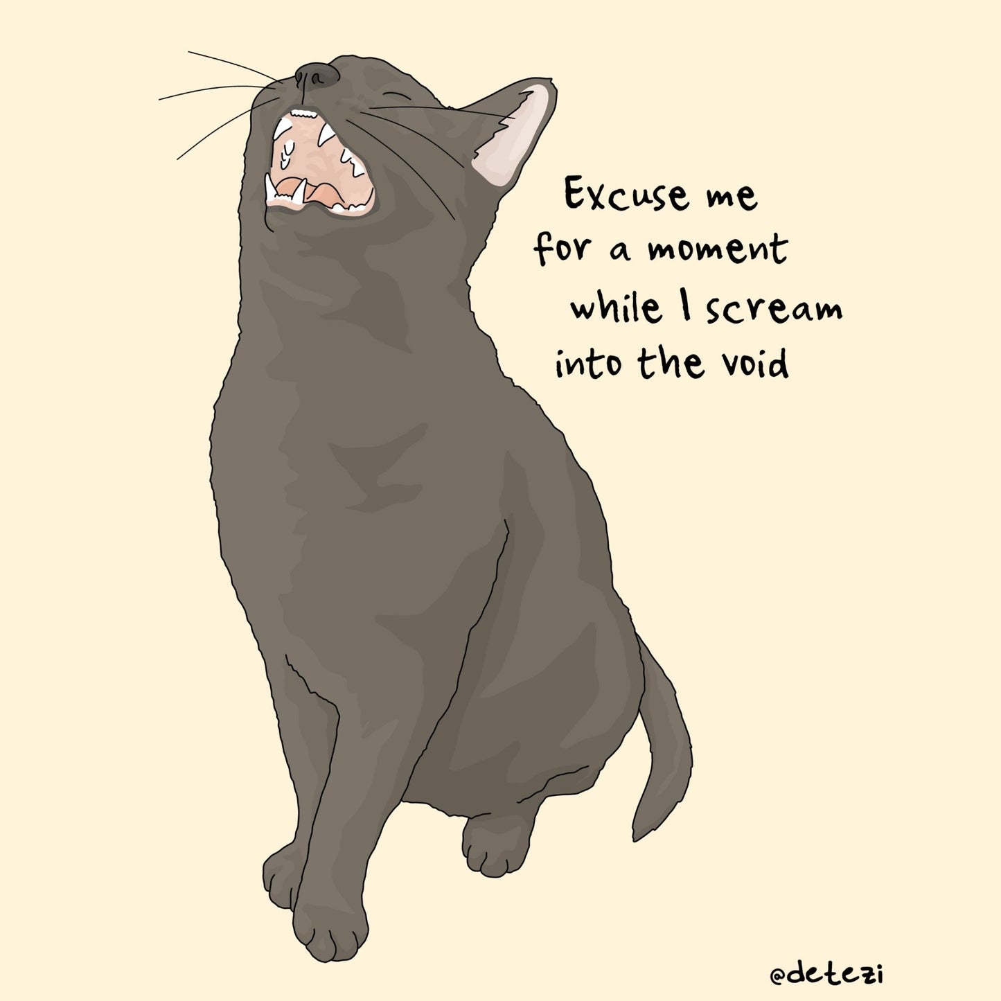 Scream Into the Void | Giclee Fine Art Print - Detezi Designs - 