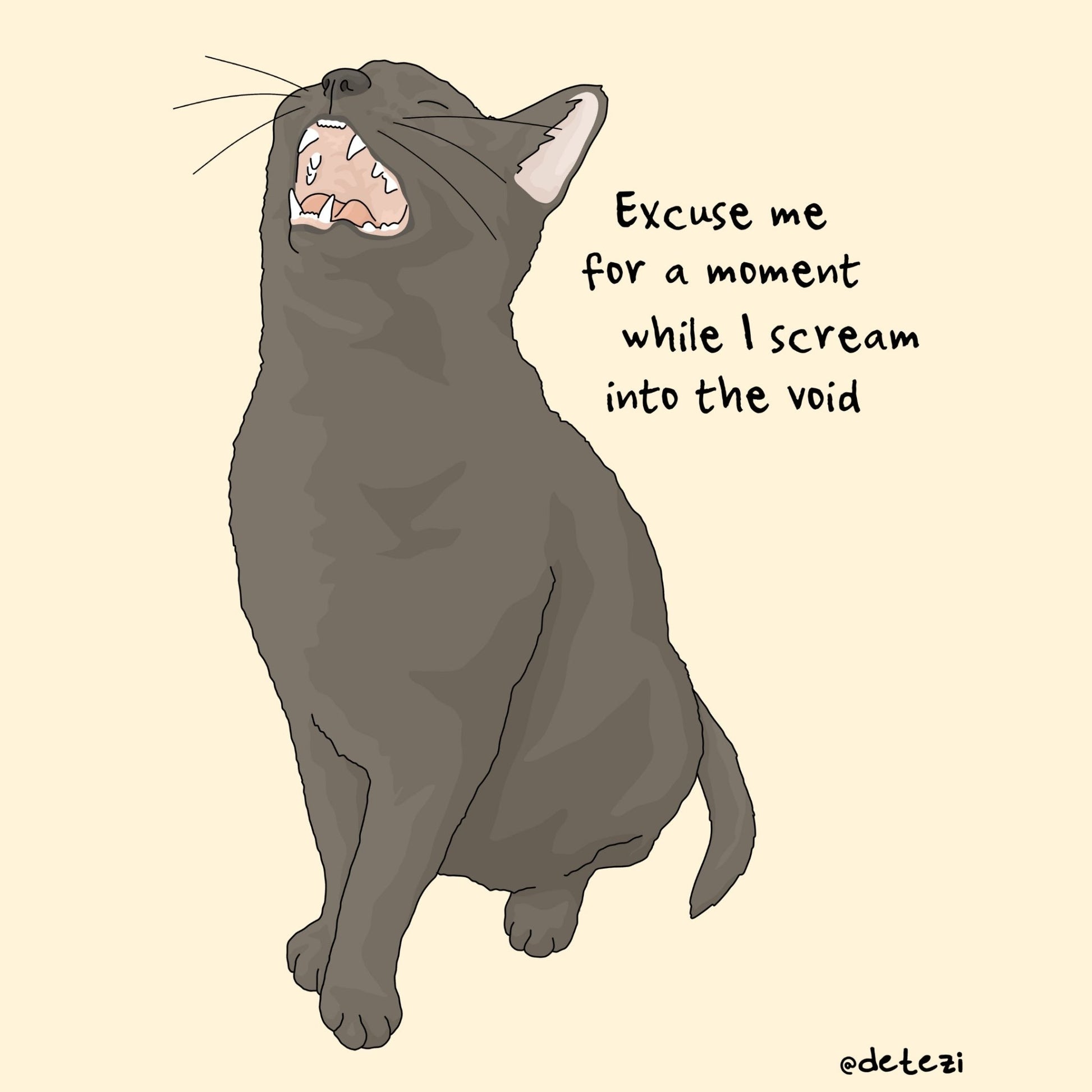 Scream Into the Void | Giclee Fine Art Print - Detezi Designs - 