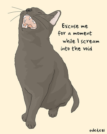 Scream Into the Void | Giclee Fine Art Print - Detezi Designs - 