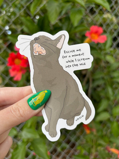 Scream into the Void | Vinyl Sticker - Detezi Designs - 