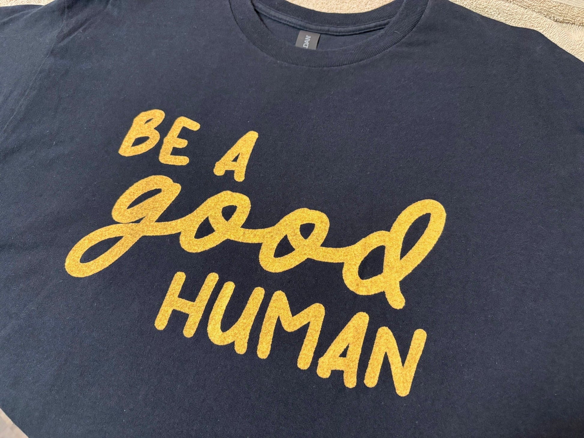 Screen Printed Tee | Be A Good Human | Large - Detezi Designs-