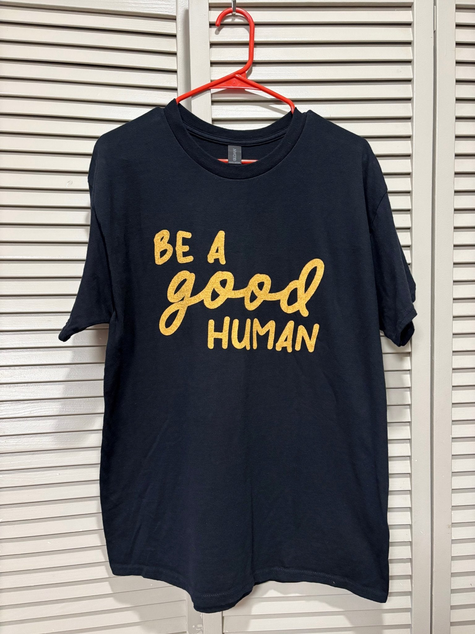 Screen Printed Tee | Be A Good Human | Large - Detezi Designs-