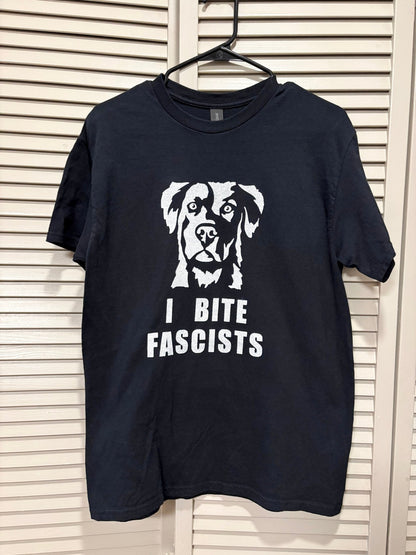 Screen Printed Tee | I Bite Fascists | Medium - Detezi Designs-