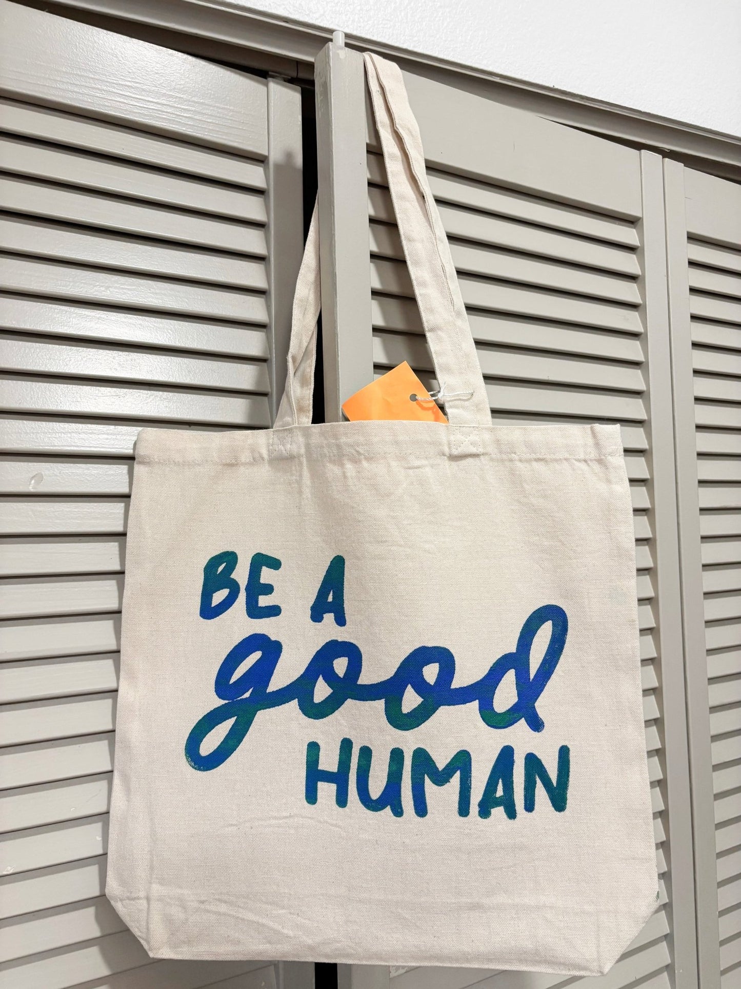 Screen Printed Tote | Be A Good Human - Detezi Designs-