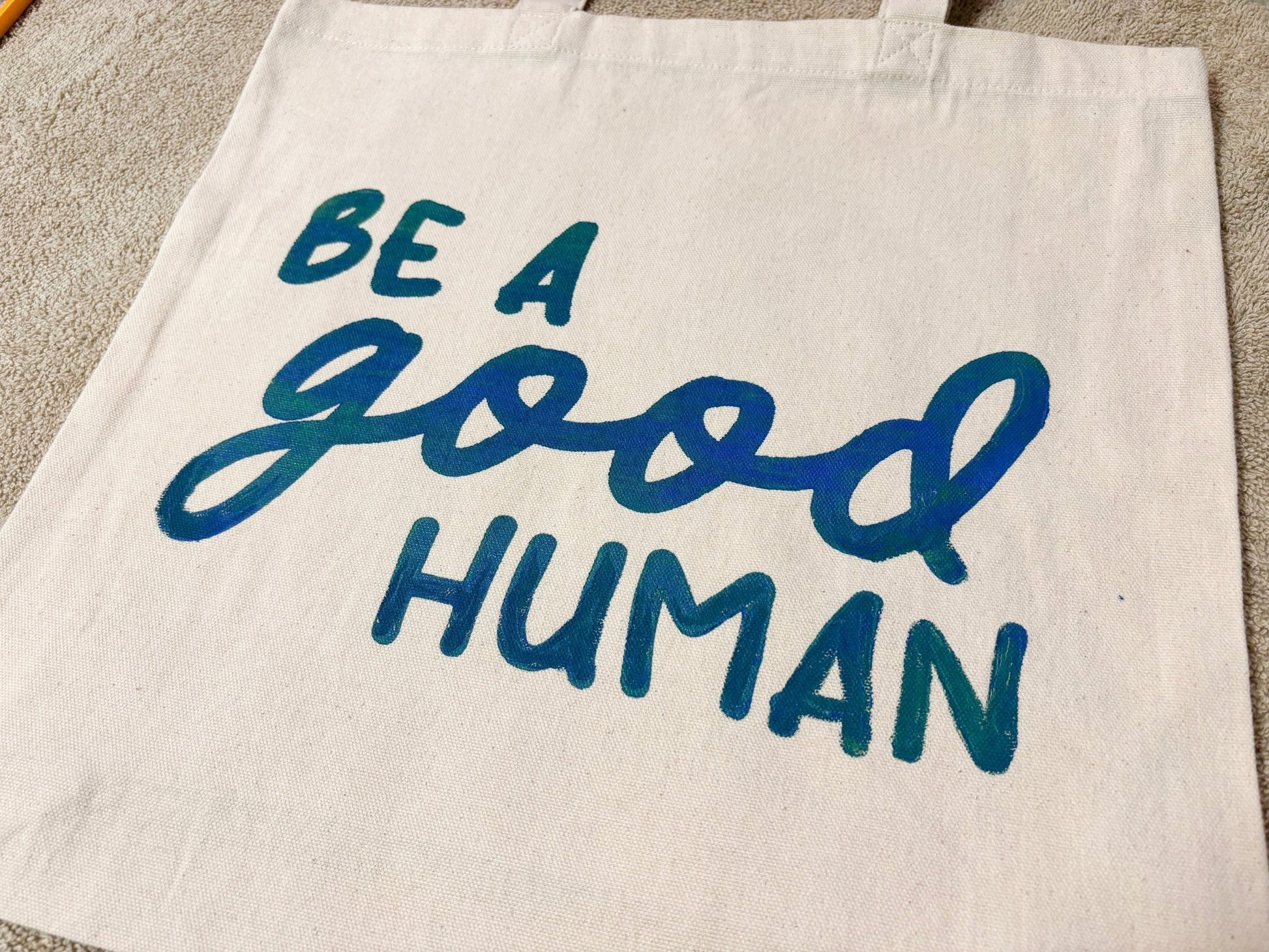 Screen Printed Tote | Be A Good Human - Detezi Designs-