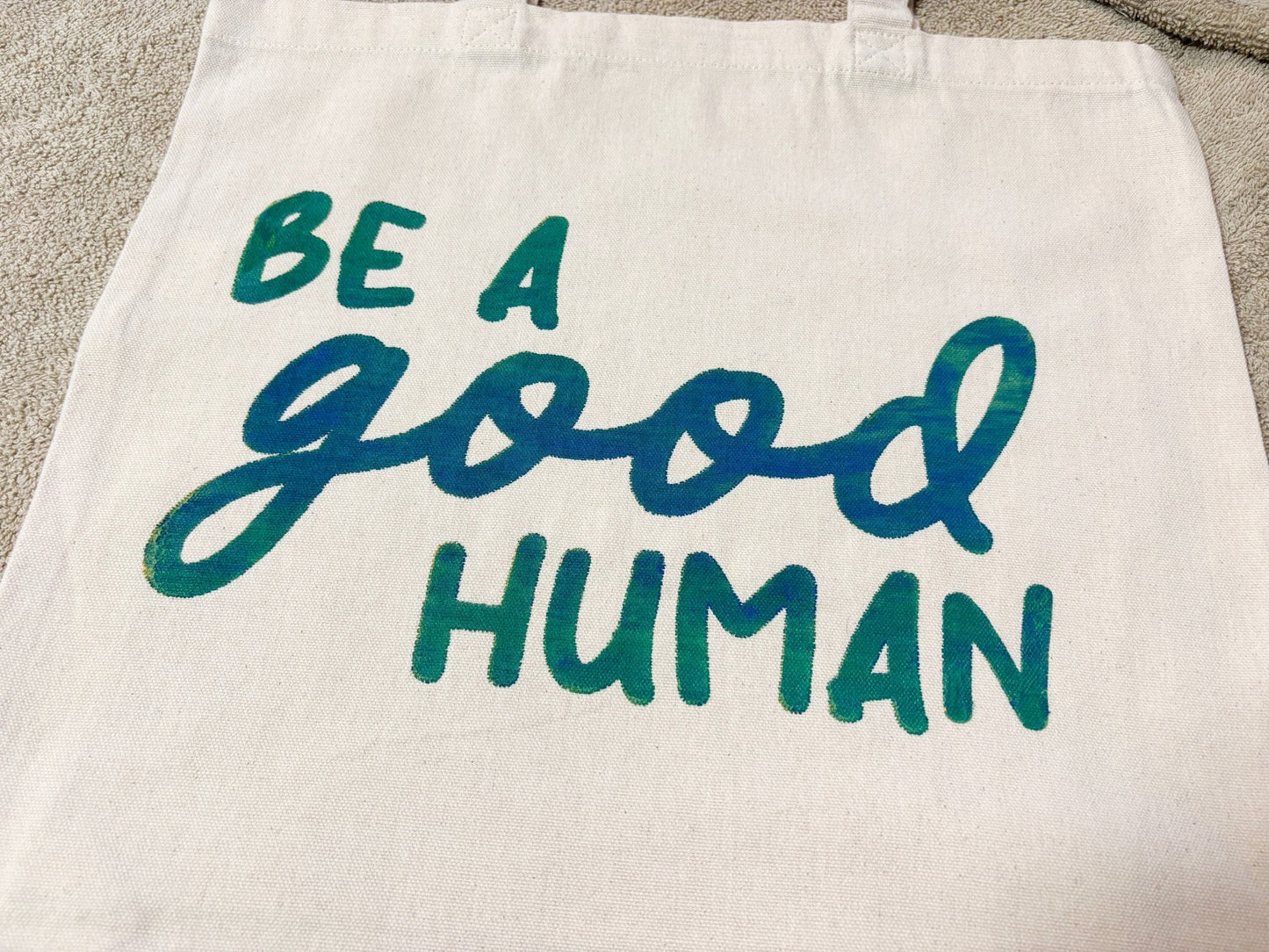 Screen Printed Tote | Be A Good Human - Detezi Designs-