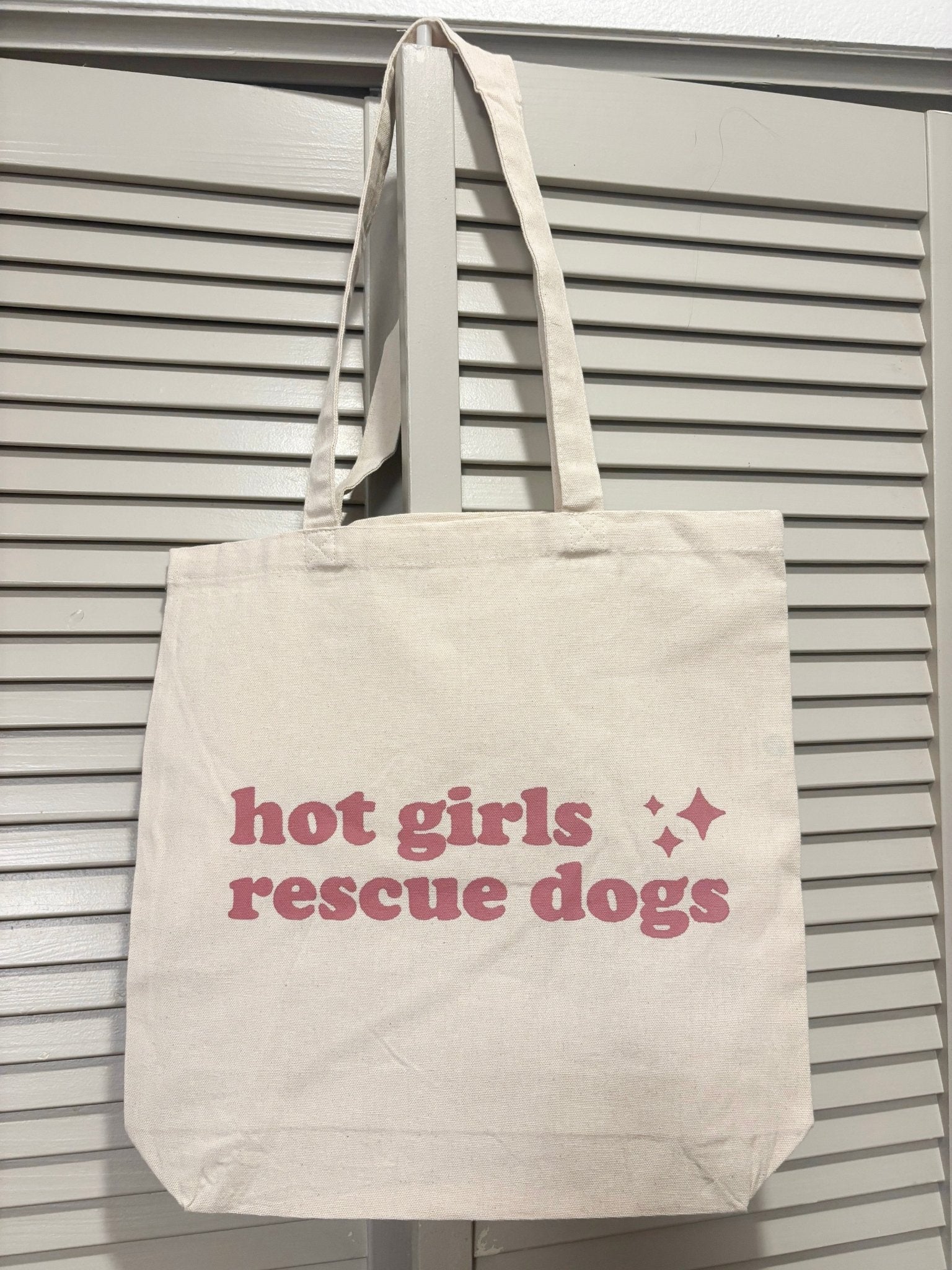 Screen Printed Tote | Hot Girls Rescue Dogs - Detezi Designs-