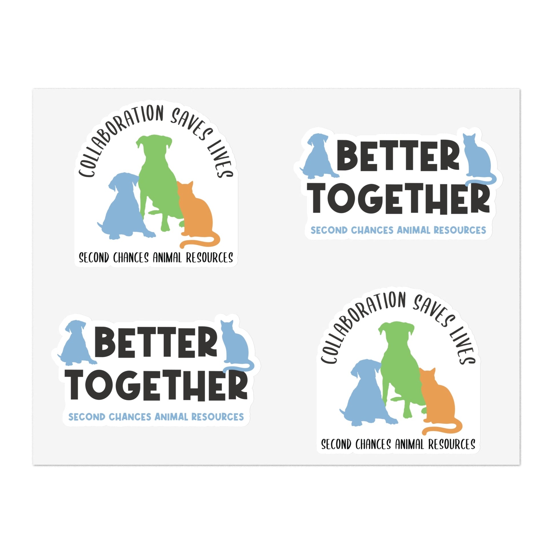 Second Chances Animal Resources | FUNDRAISER | Sticker Sheet - Detezi Designs - 73526828987837700936