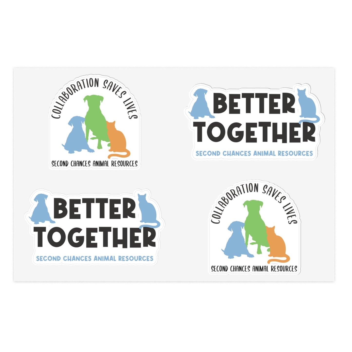 Second Chances Animal Resources | FUNDRAISER | Sticker Sheet - Detezi Designs - 73526828987837700936