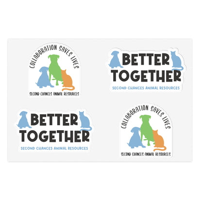 Second Chances Animal Resources | FUNDRAISER | Sticker Sheet - Detezi Designs - 73526828987837700936