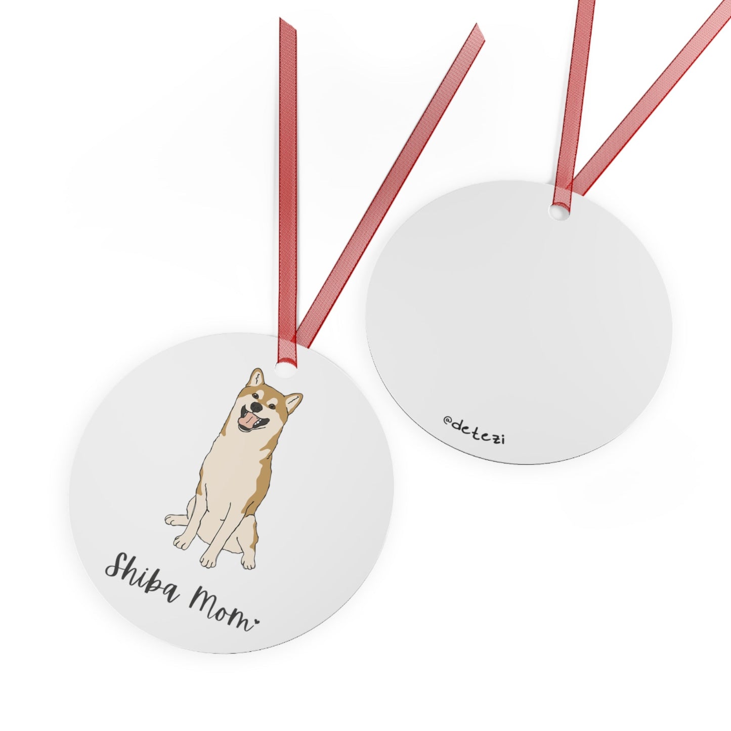 Shiba Mom | Holiday Ornament - Detezi Designs - 33719632104618086833