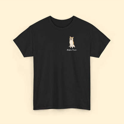 Shiba Mom | Pocket Print | Unisex T-shirt - Detezi Designs-15833608752135144276