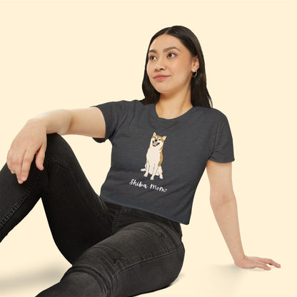 Shiba Mom | Women's Festival Crop Top - Detezi Designs-27928045664860245075