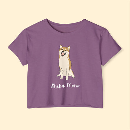 Shiba Mom | Women's Festival Crop Top - Detezi Designs-83101694292360595420