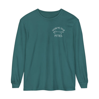 Show Me Your Pitties | FUNDRAISER for ACCT Philly | Comfort Colors Long Sleeve T-Shirt - Detezi Designs - 21976574813158427877