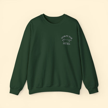 Show Me Your Pitties | FUNDRAISER for ACCT Philly | Embroidered Crewneck Sweatshirt - Detezi Designs - 16146443407971940537