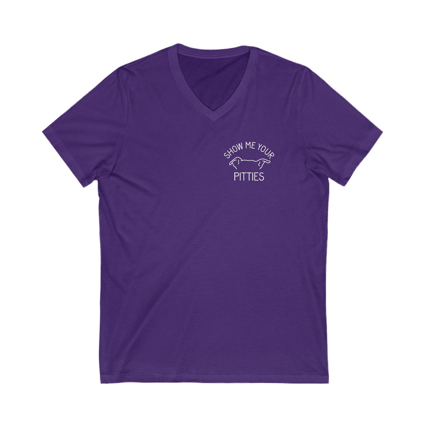 Show Me Your Pitties | FUNDRAISER for ACCT Philly | Unisex V - Neck Tee - Detezi Designs - 18224201916795697186