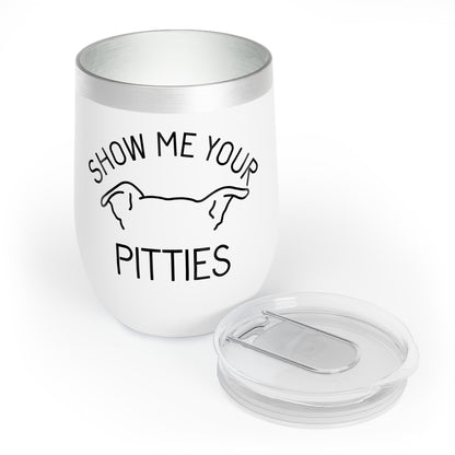 Show Me Your Pitties | FUNDRAISER for ACCT Philly | Wine Tumbler - Detezi Designs - 16249794417561541569