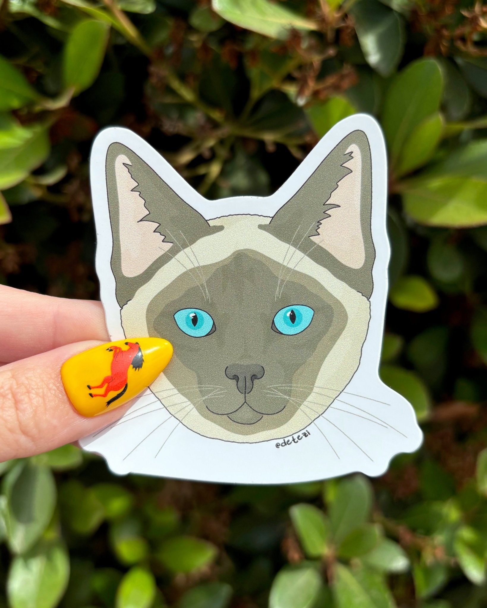 Siamese Cat | Vinyl Sticker - Detezi Designs - 