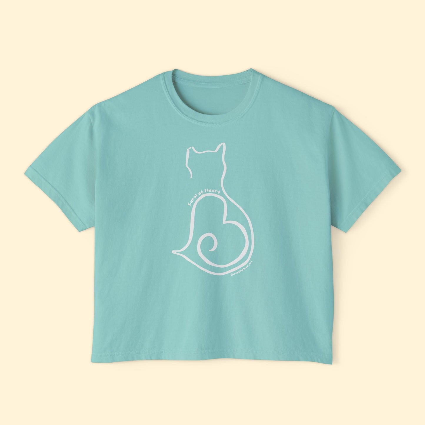 Silhouette | FUNDRAISER for Feral At Heart | Comfort Colors Boxy Tee - Detezi Designs - 10567388751875111635