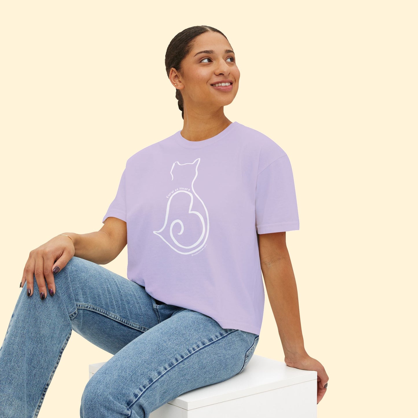 Silhouette | FUNDRAISER for Feral At Heart | Comfort Colors Boxy Tee - Detezi Designs - 16045561177984173976