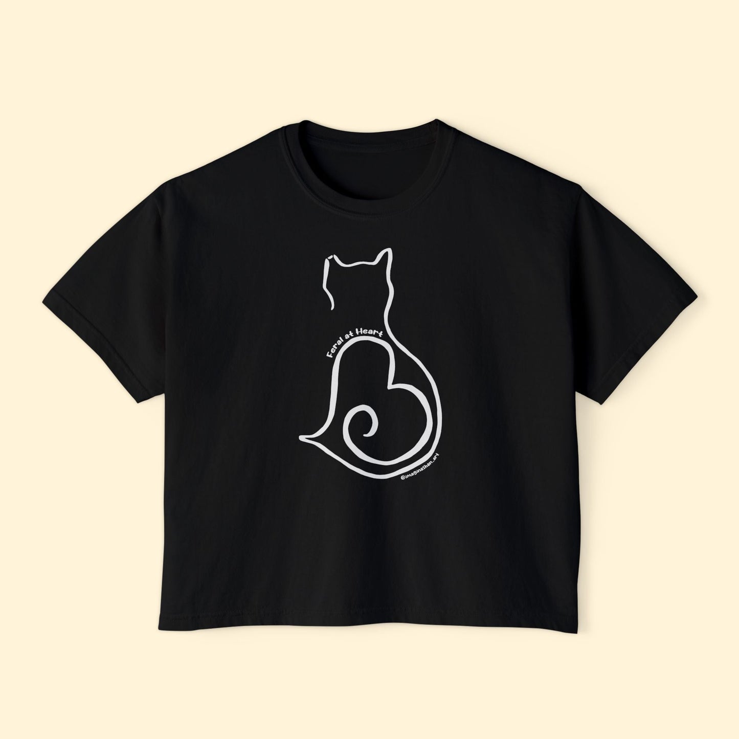 Silhouette | FUNDRAISER for Feral At Heart | Comfort Colors Boxy Tee - Detezi Designs - 23291671984531823687
