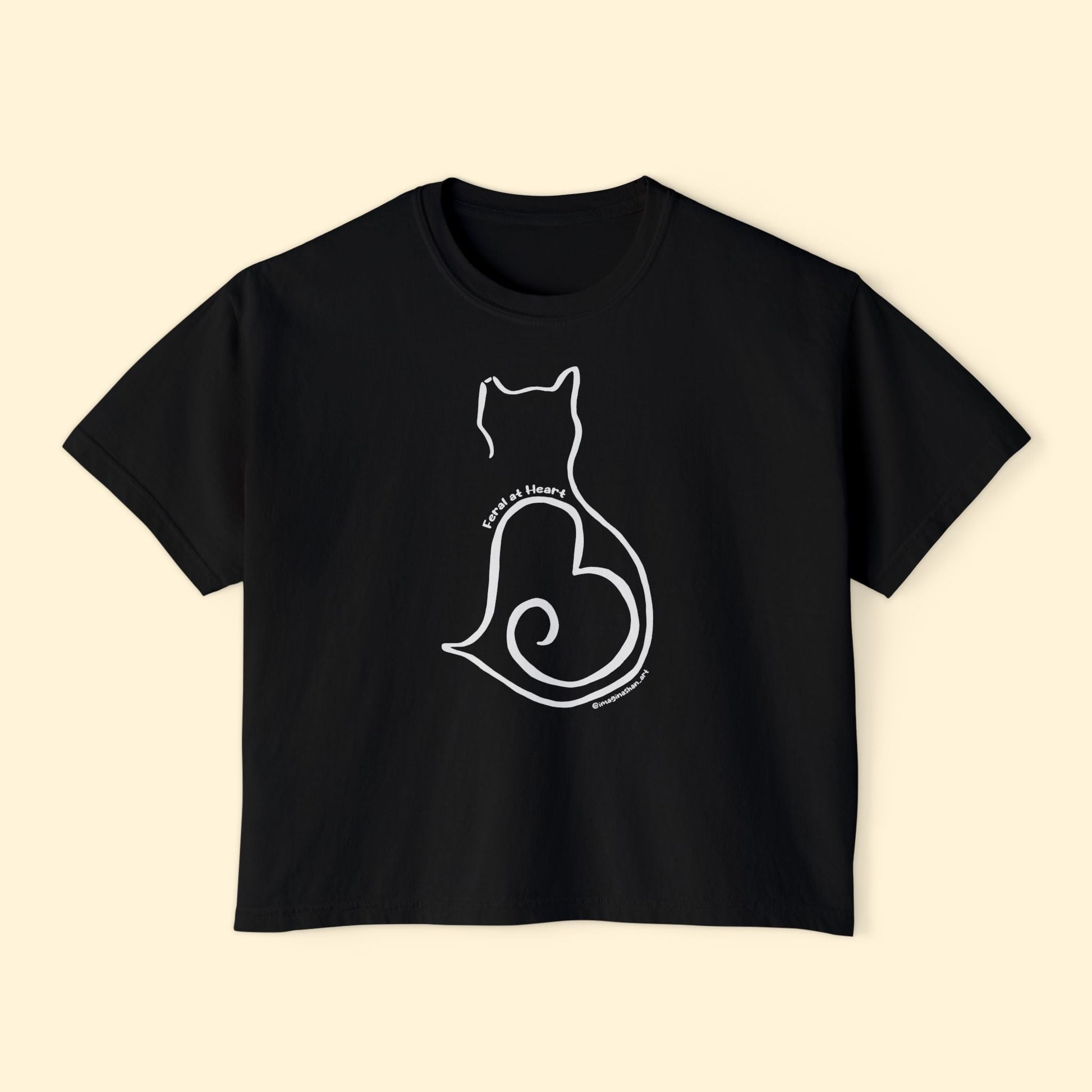 Silhouette | FUNDRAISER for Feral At Heart | Comfort Colors Boxy Tee - Detezi Designs - 23291671984531823687
