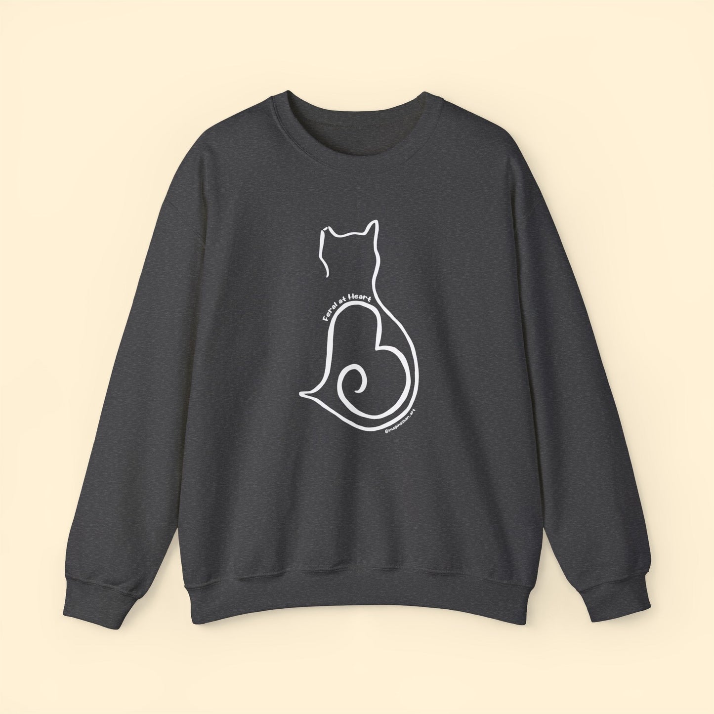 Silhouette | FUNDRAISER for Feral At Heart | Crewneck Sweatshirt - Detezi Designs-12338989926345279543