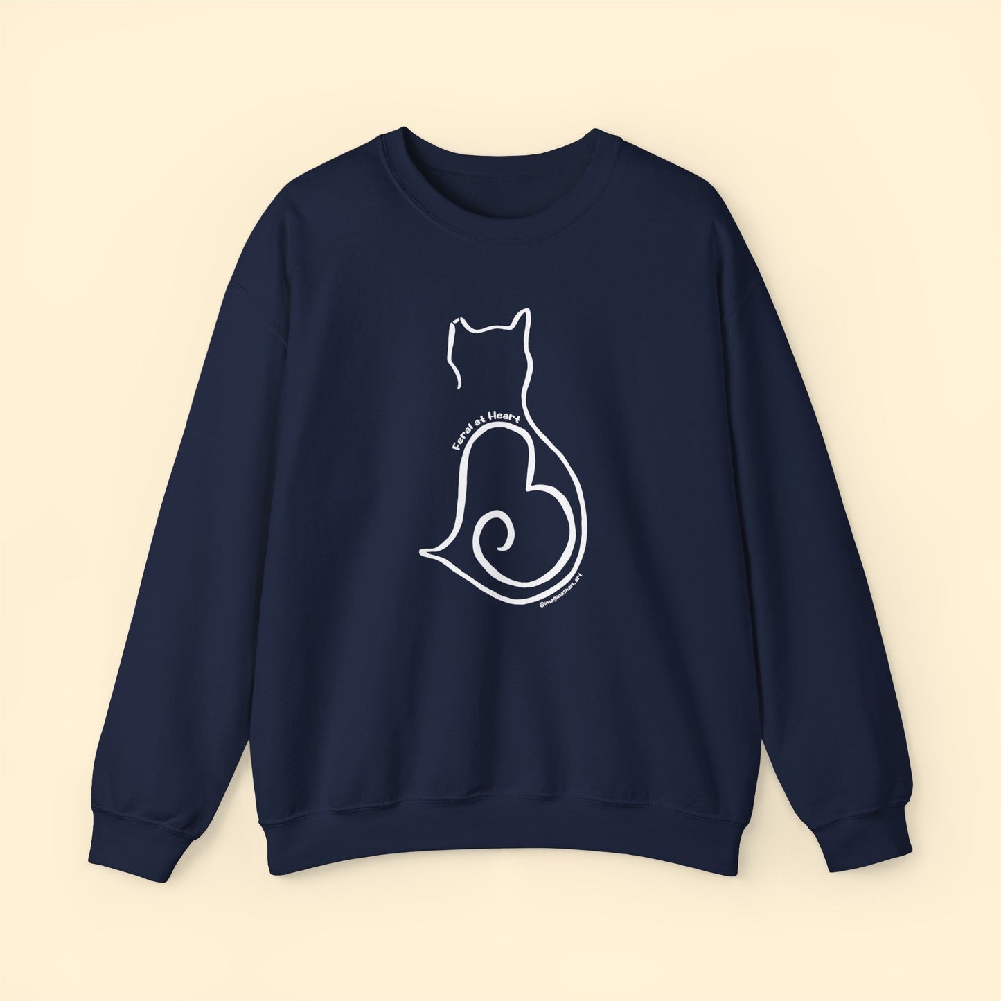 Silhouette | FUNDRAISER for Feral At Heart | Crewneck Sweatshirt - Detezi Designs-25787707441134286699