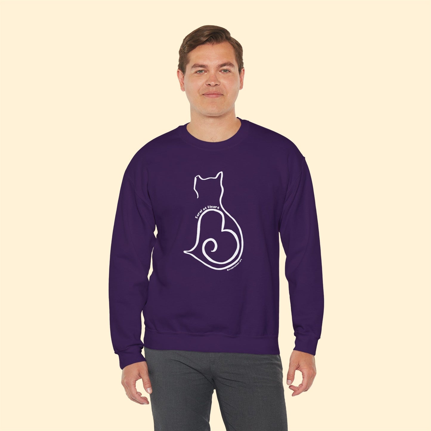 Silhouette | FUNDRAISER for Feral At Heart | Crewneck Sweatshirt - Detezi Designs-25914830029430272153