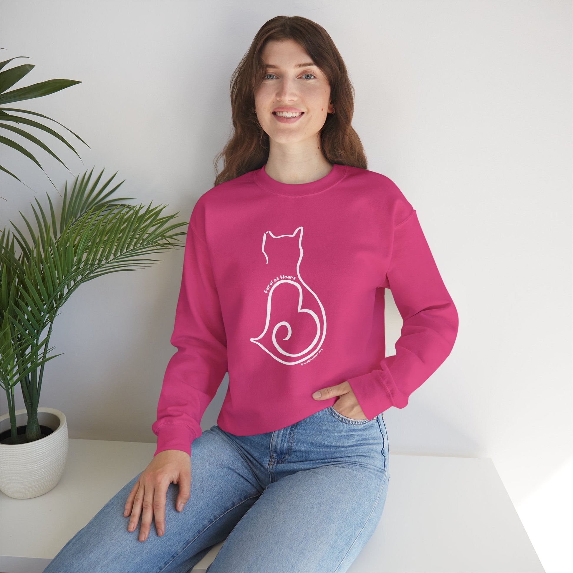 Silhouette | FUNDRAISER for Feral At Heart | Crewneck Sweatshirt - Detezi Designs - 25914830029430272153