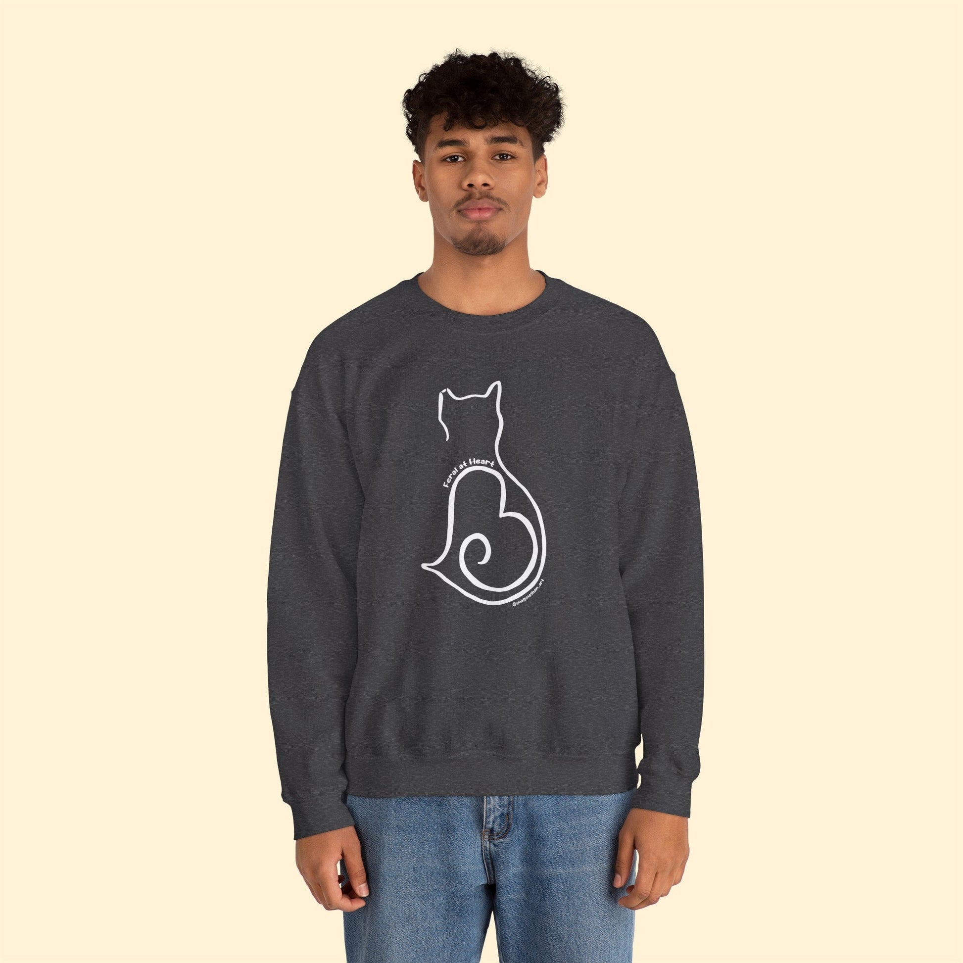 Silhouette | FUNDRAISER for Feral At Heart | Crewneck Sweatshirt - Detezi Designs-25914830029430272153