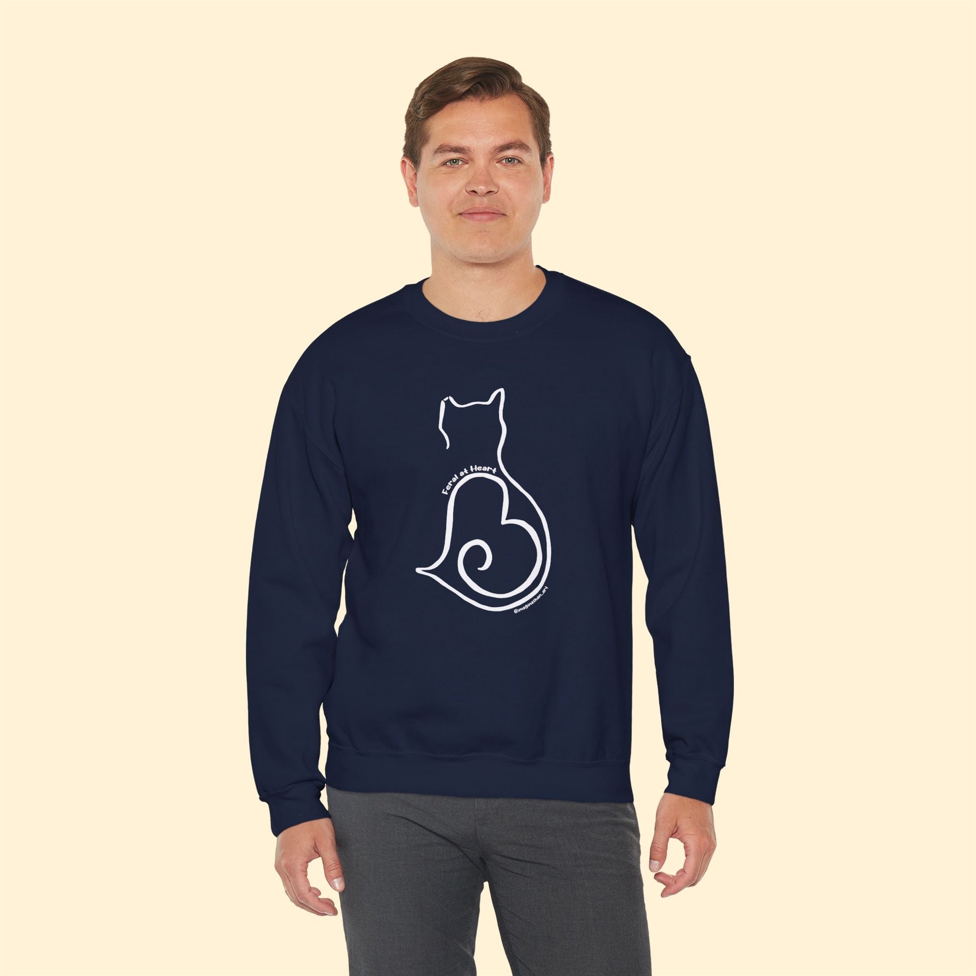 Silhouette | FUNDRAISER for Feral At Heart | Crewneck Sweatshirt - Detezi Designs - 52070324195098494302
