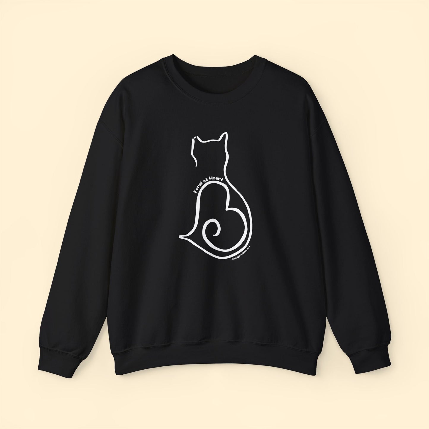 Silhouette | FUNDRAISER for Feral At Heart | Crewneck Sweatshirt - Detezi Designs - 61415618878309132568