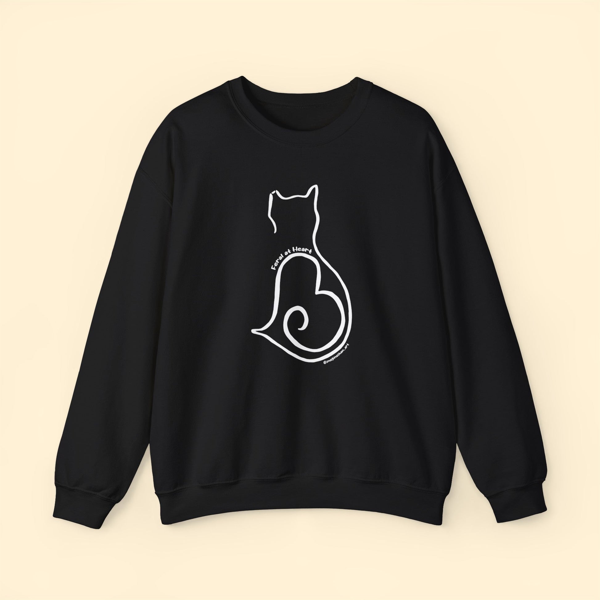 Silhouette | FUNDRAISER for Feral At Heart | Crewneck Sweatshirt - Detezi Designs-61415618878309132568