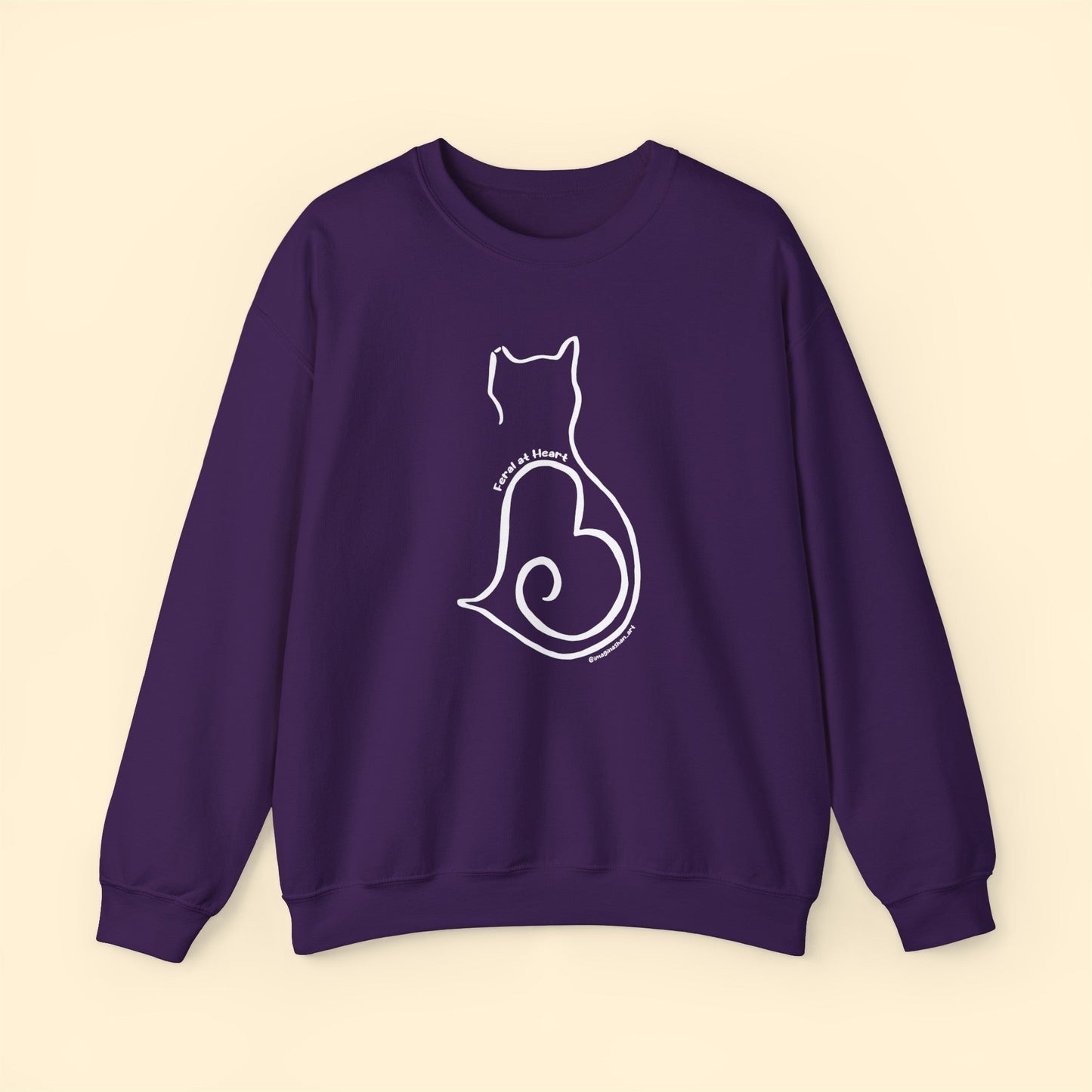 Silhouette | FUNDRAISER for Feral At Heart | Crewneck Sweatshirt - Detezi Designs-63526000398150847720