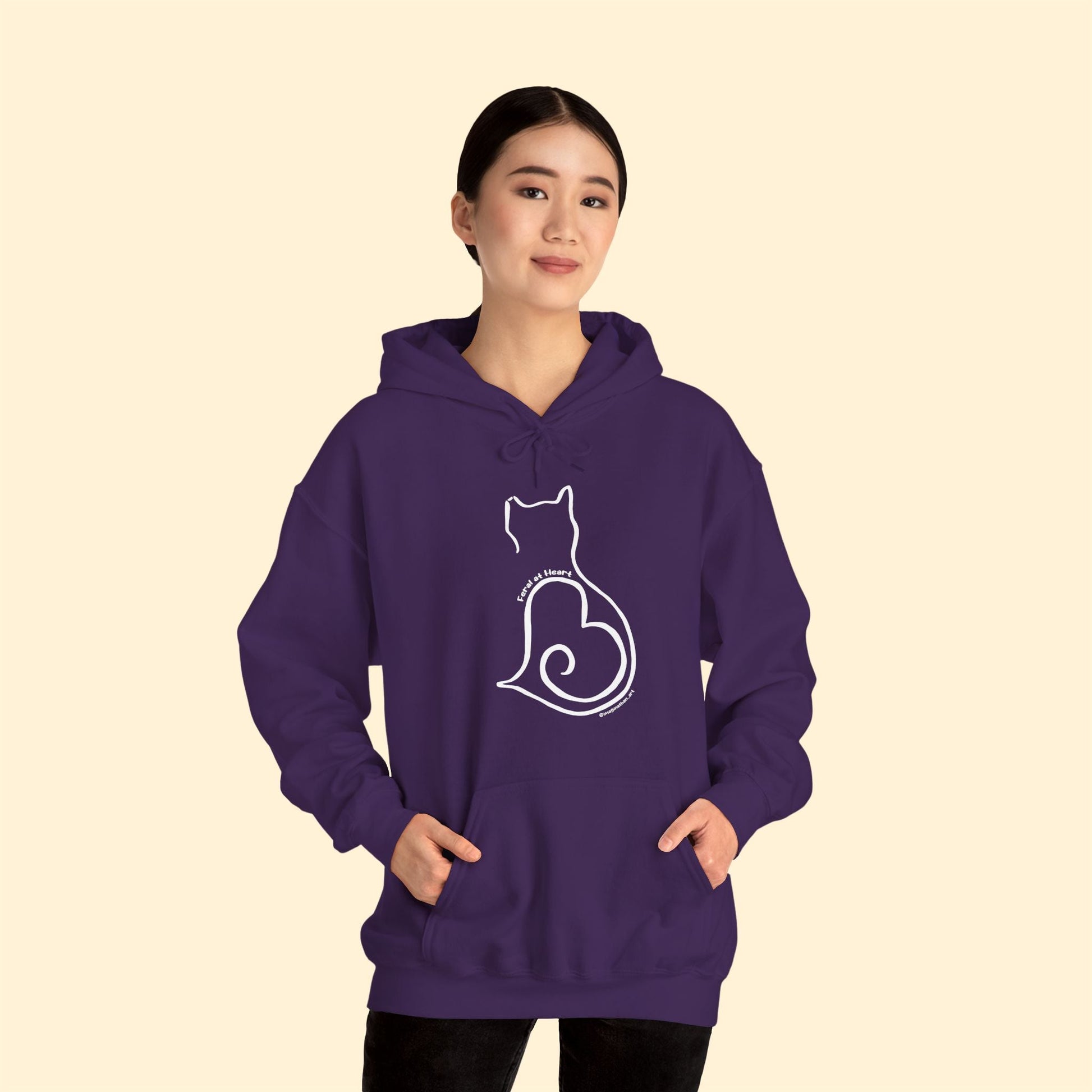 Silhouette | FUNDRAISER for Feral At Heart | Hooded Sweatshirt - Detezi Designs - 22801439115821782886