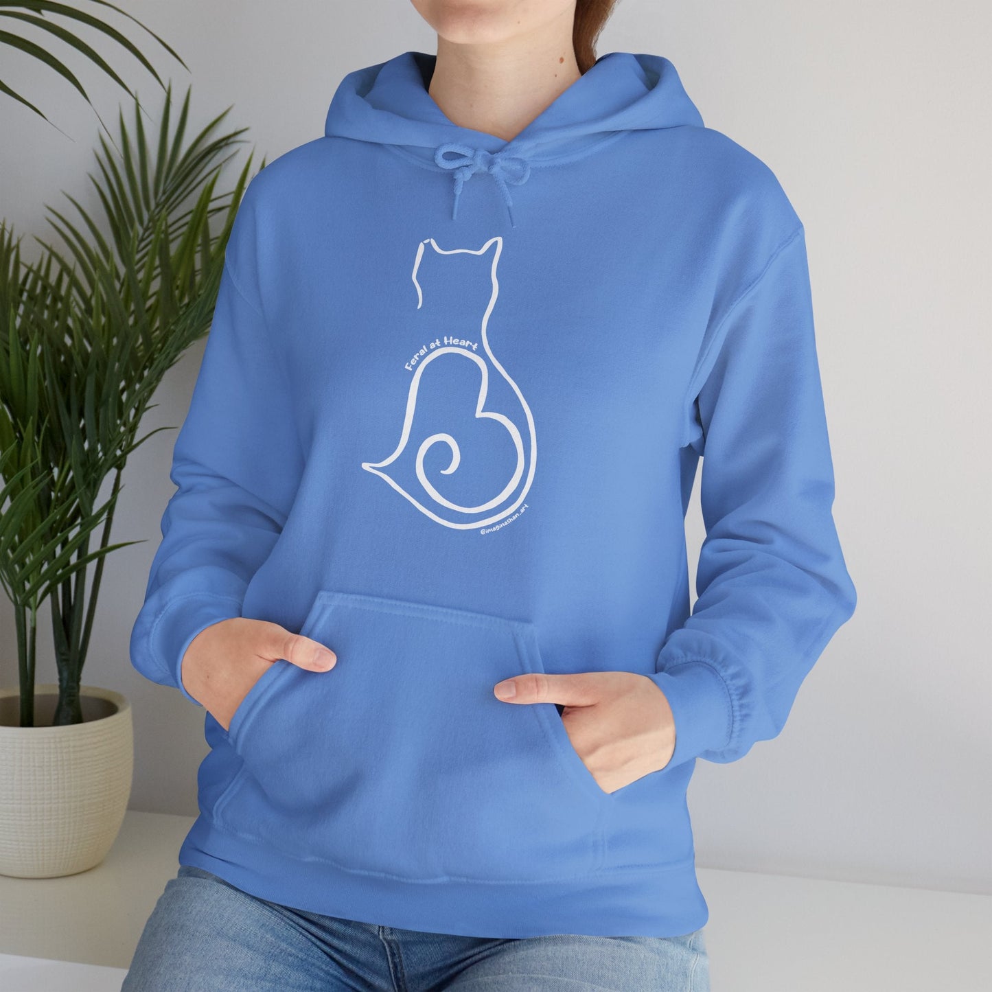 Silhouette | FUNDRAISER for Feral At Heart | Hooded Sweatshirt - Detezi Designs - 27750904664032200486