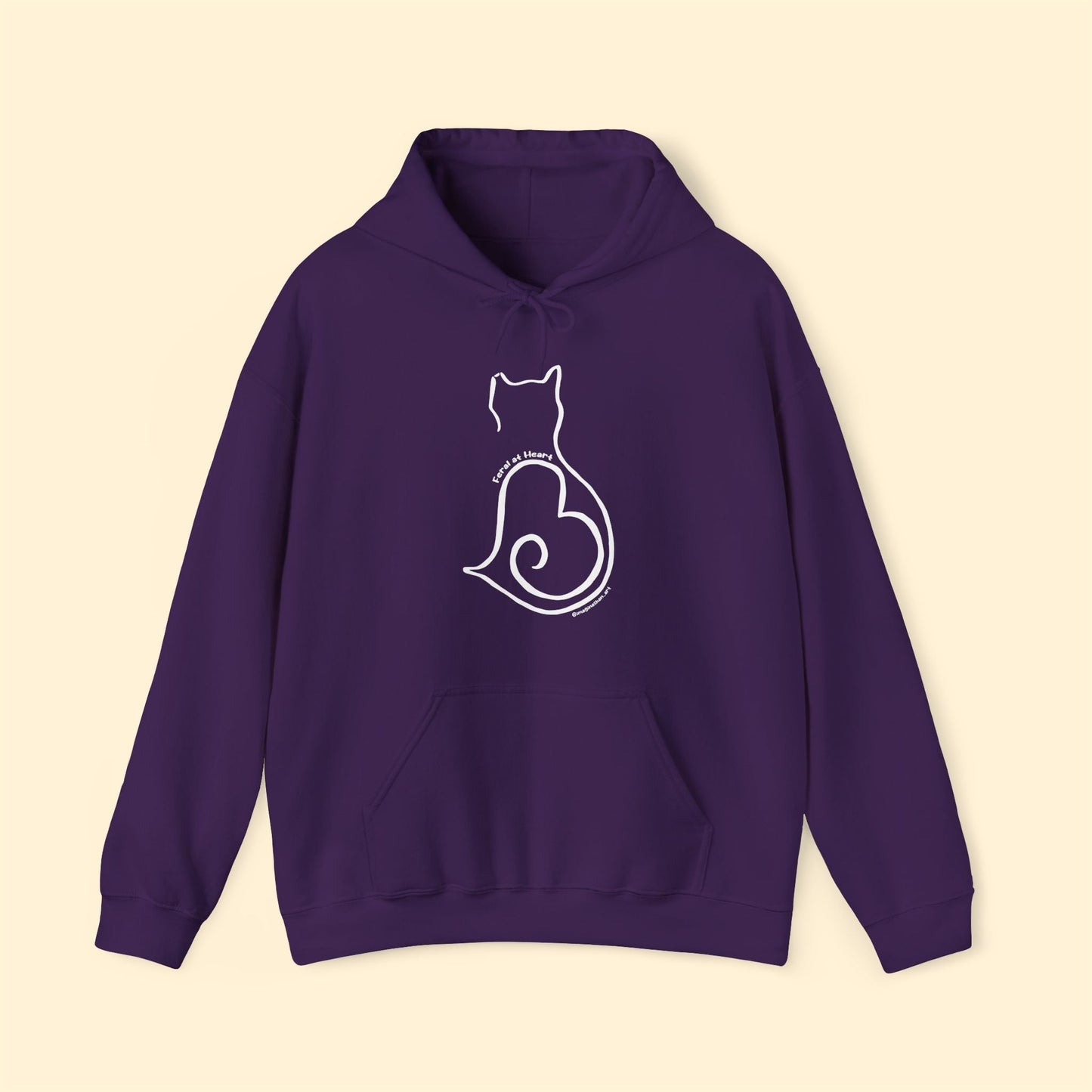 Silhouette | FUNDRAISER for Feral At Heart | Hooded Sweatshirt - Detezi Designs - 27750904664032200486
