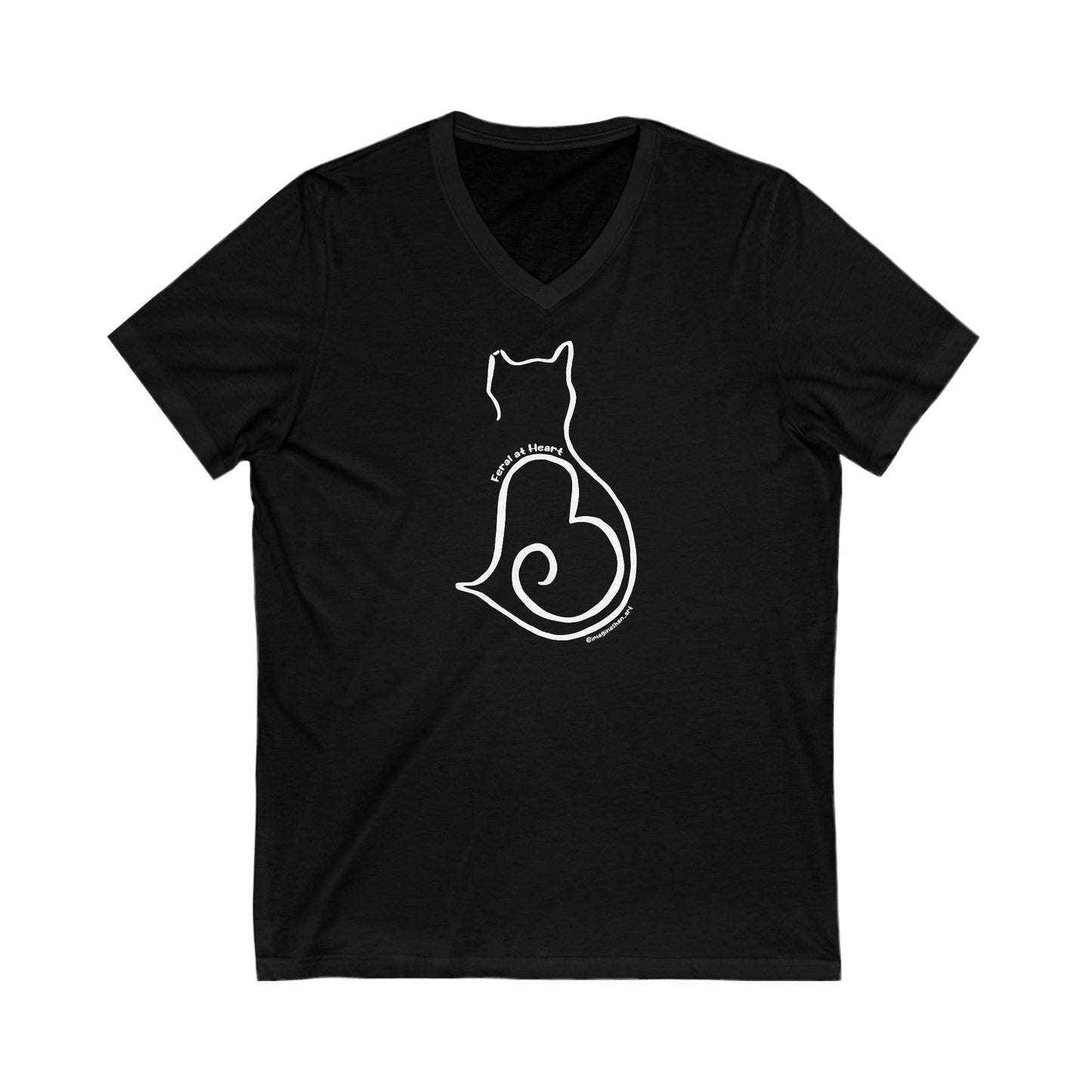 Silhouette | FUNDRAISER for Feral At Heart | Unisex V-Neck Tee - Detezi Designs-23568774208740214630